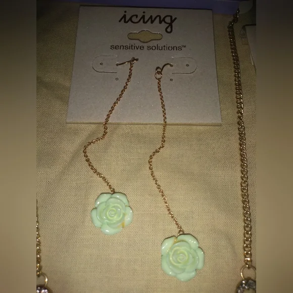 NWTs 4 Pieces of Jewelry, Two Pairs of Earrings, Two Necklaces, Claire's… - Picture 2 of 8